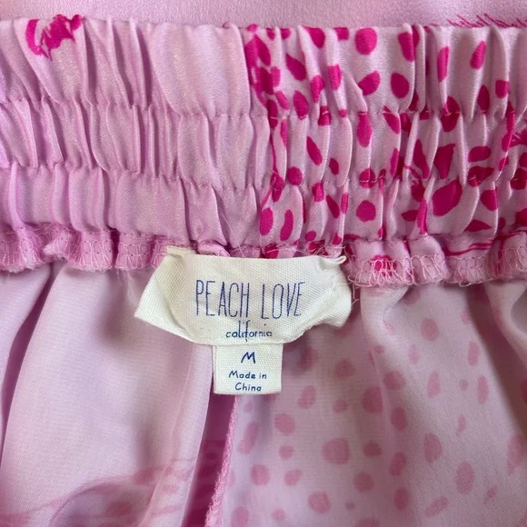 Peach Love‎ California Fashion V Neck Tiger Cheetah Print Sling Home Pajamas Set - Picture 14 of 15